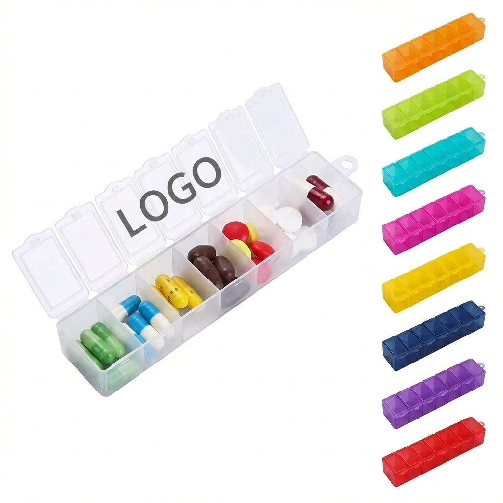 Custom Logo Weekly Medication Planner and Vitamin Case
