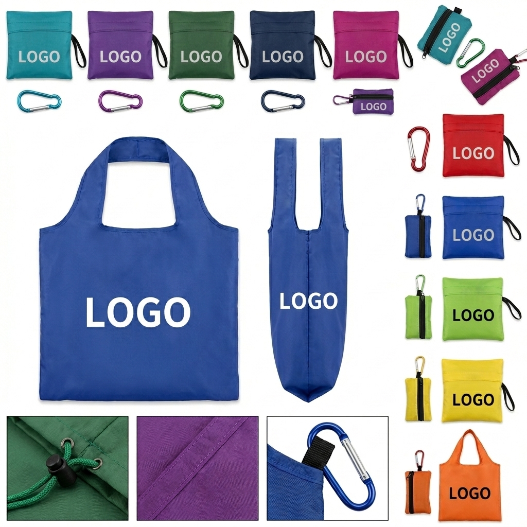 Polyester Belt Loop Tote Bag - Collapsible & Reusable