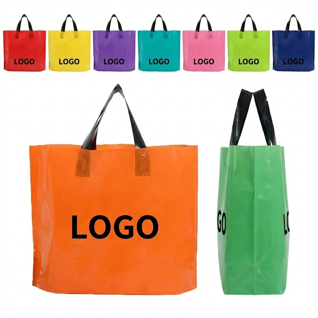 Premium Soft-Loop Handle Plastic Shopping Bags for Boutique & Retail