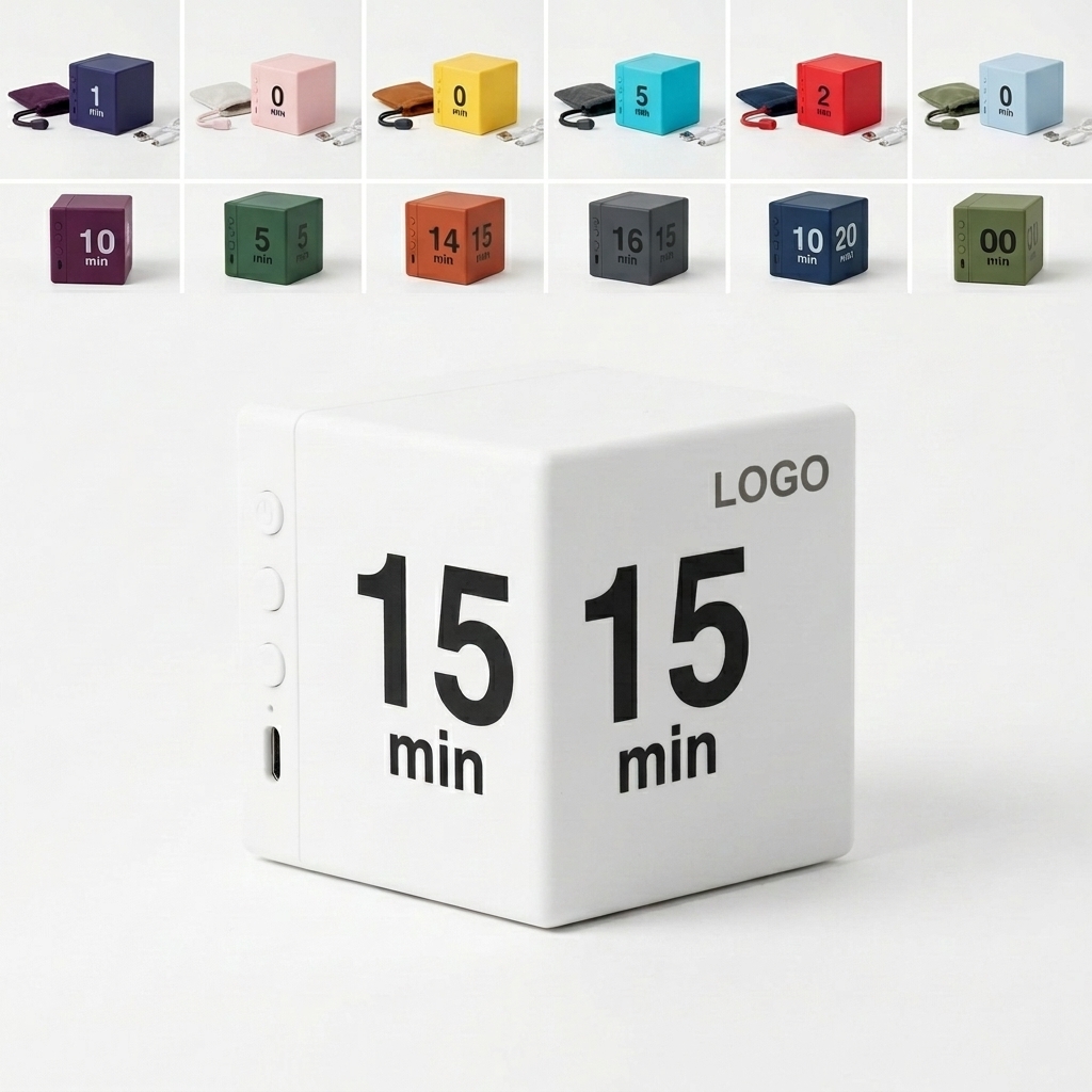 Durable Multi-Function Cube Timer with Silent Mode Option