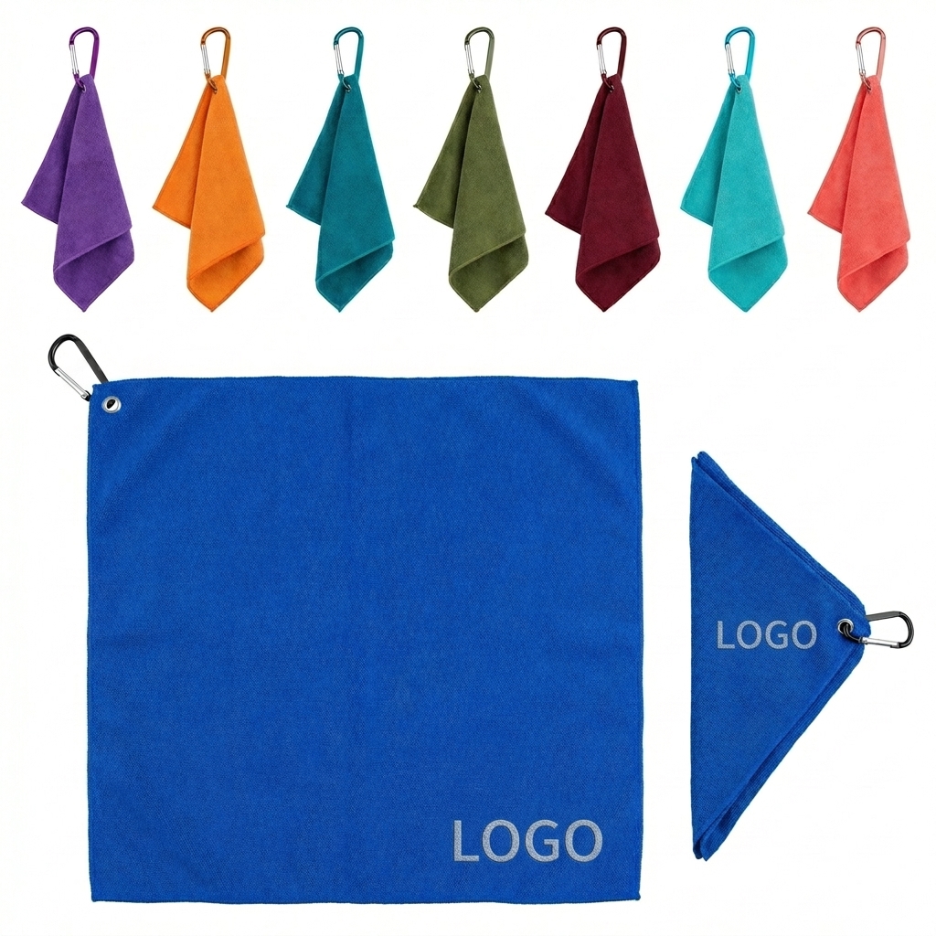 Portable Keychain Carabiner Microfiber Cloth for Glasses & Devices