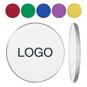 Durable Polished Acrylic Bar Coasters, 3.9 Inch Round, Customizable & Easy-Clean