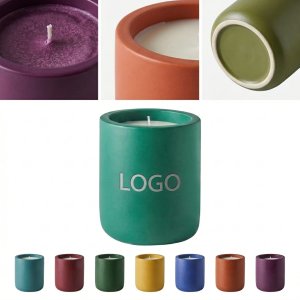 Multicolor Ceramic Aromatherapy Candle Set - 7 Soy Wax Scents, 55H Burn