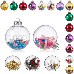 Clear Acrylic Snap-Shut Ornament Balls for DIY Crafts and Baking