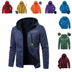Classic Soft-Touch Men's Fleece Jacket - Everyday Comfort Hooded Sweatshirt for Sports & Leisure