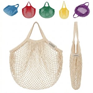 Lightweight & Durable Large Capacity Reusable Cotton Mesh Produce Bags