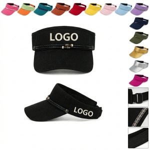 Fabric Wide-Brim Sun Visor Hat with UV Protection