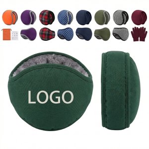 Portable Behind-the-Head Ear Muffs - Soft Fleece Foldable Ear Warmers for All Outdoor Activities
