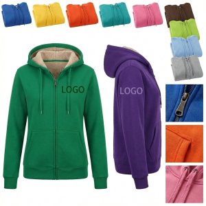 Women's All-Season Sherpa-Lined Water-Resistant Fleece Hooded Jacket