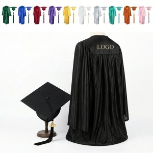 Premium Polyester Graduation Gown and Cap Set with Tassel